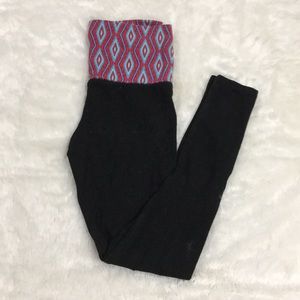 XS black leggings tribal
